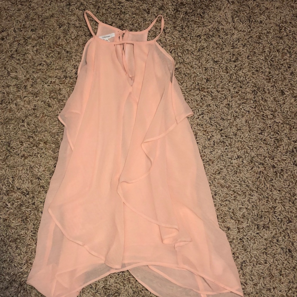 Maurice’s Ruffled Coral Tank Top w/ chest cut out